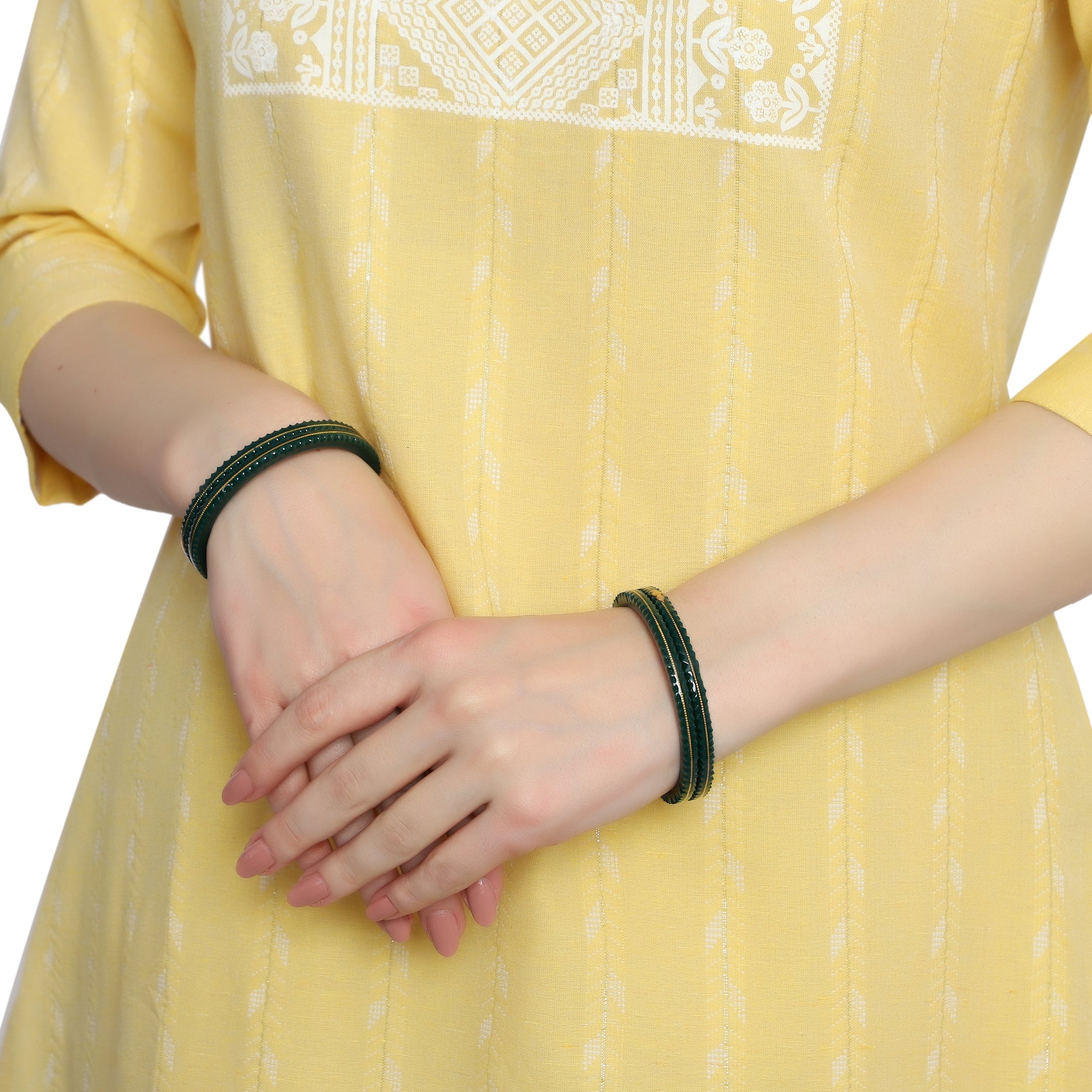 "Shringar Green - A Decent Charm" 916 22k - Chudli The Bangles