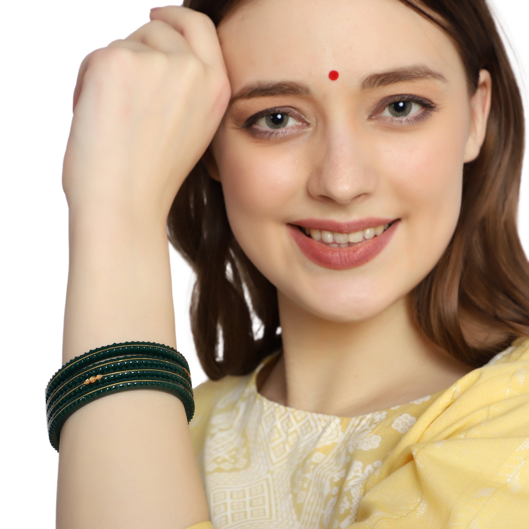 "Shringar Green - A Decent Charm" 916 22k - Chudli The Bangles