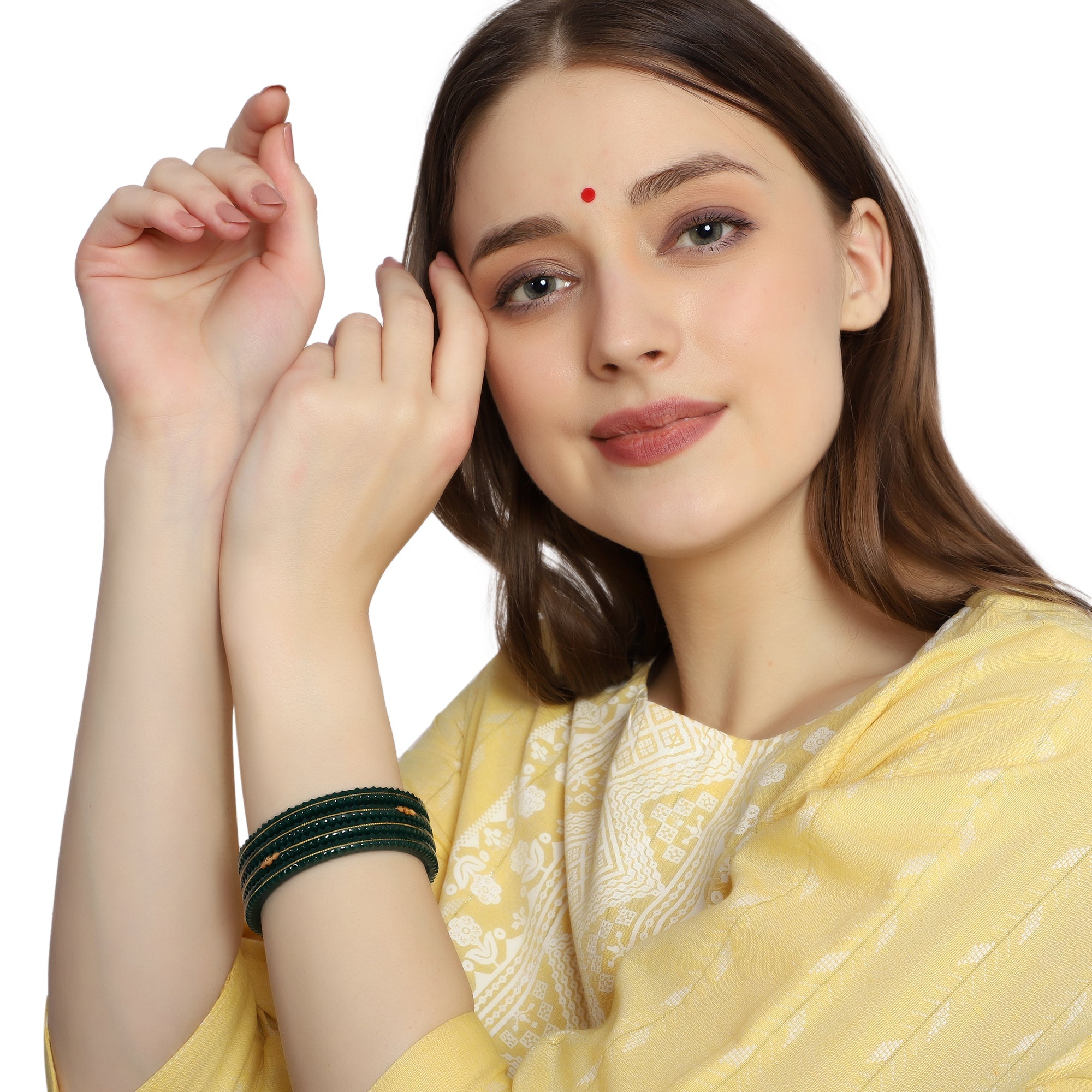 "Shringar Green - A Decent Charm" 916 22k - Chudli The Bangles