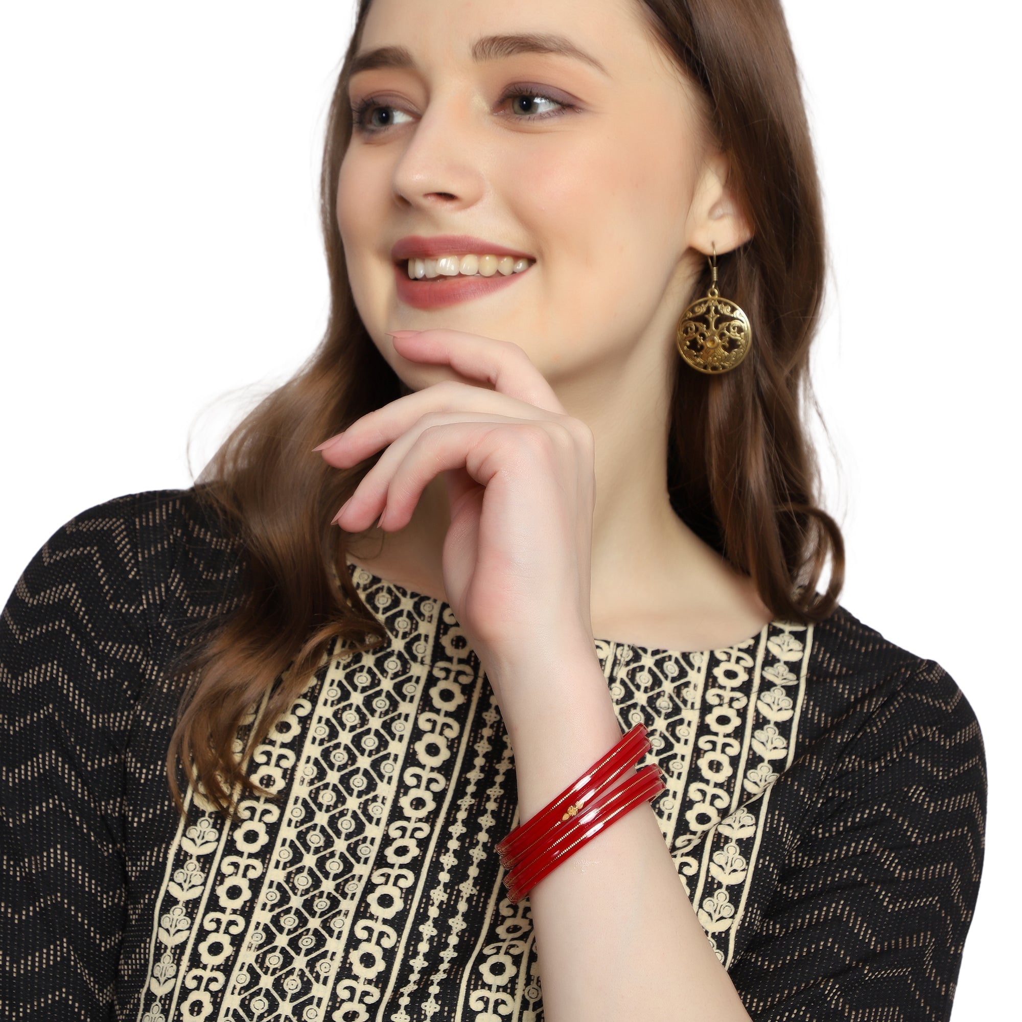 Red - Shringar Bangles (916 22k) - Chudli The Bangles