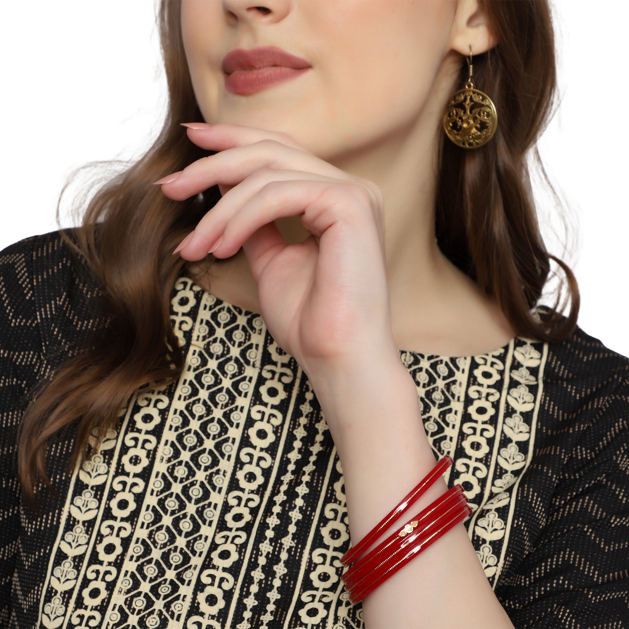 Red - Shringar Bangles (916 22k) - Chudli The Bangles