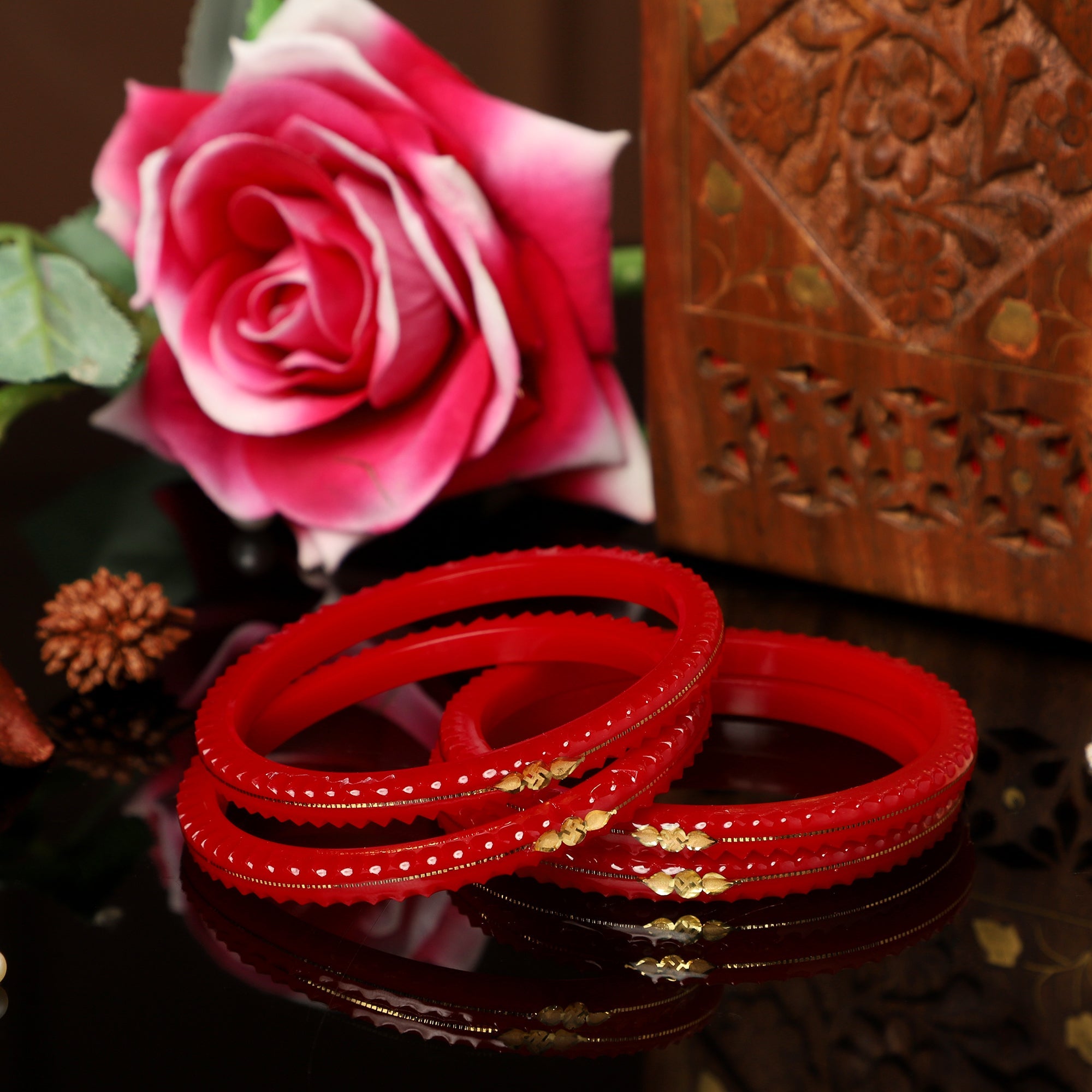 Shringar Red - A decent Charm - Chudli The Bangles