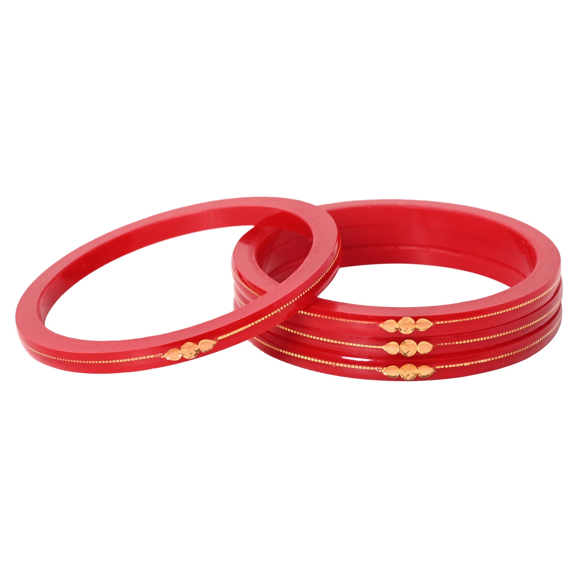 Red - Shringar Bangles (916 22k) - Chudli The Bangles