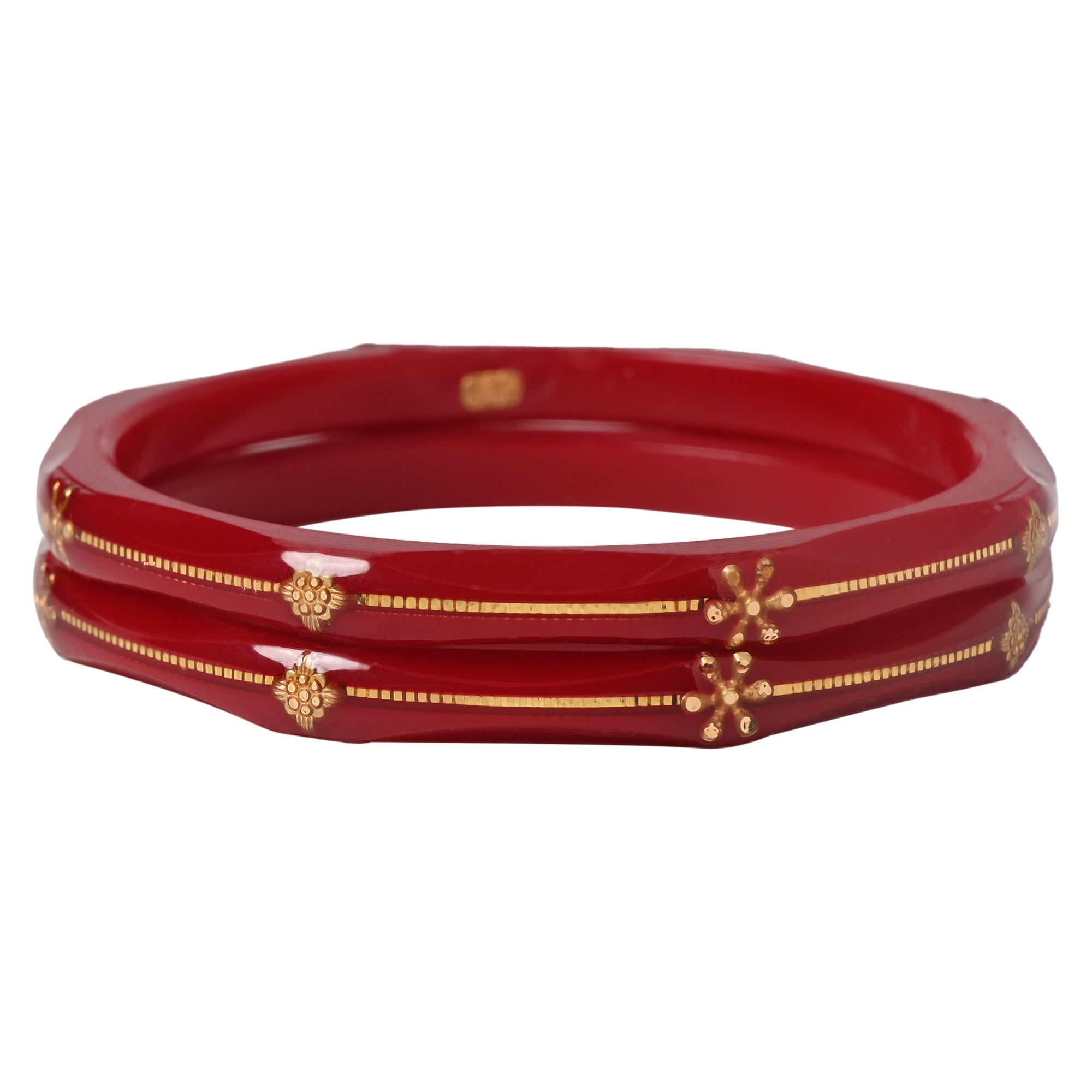 "Divine Gold Essence - Red Shringar" Chudli The Bangle - Chudli The Bangles